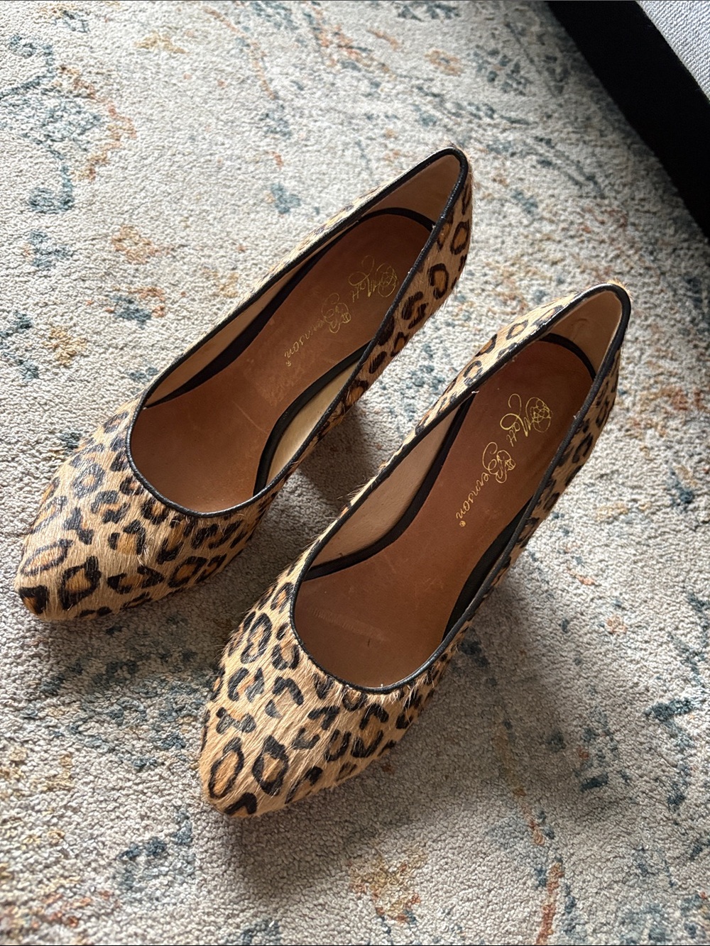 Matt Bernson Leopard-Print Pumps in Brown and Black